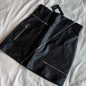 Faux Leather Skirt